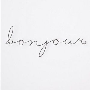 ISO Anthropologie “Bonjour” Wire Word Art